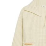 Воротниковая ребристая водолазка CELINE, Экрю - фото 8