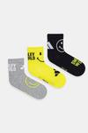 Детские носки SMILEY, набор из 3 пар Adidas Performance, черный - фото