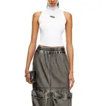 M Onervax Футболка с воротником-стойкой риббит DIESEL, Оптик Уайт - фото 3