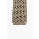 Вязаный шелковый галстук Corneliani, бежевый - фото 2