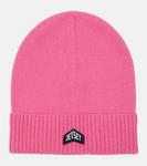 Шерстяная шапка с логотипом Jet Set, розовый - фото