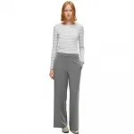 Брюки Selected Emma Tara Wide Leg, серый - фото 4