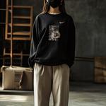 Nike Свитшот мужской черный - фото 9