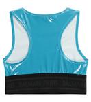 Металлический укороченный топ Balmain Kids, Turchese - фото 4