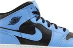 Кроссовки Air Jordan 1 Mid GS 'University Blue Black', синий - фото 2