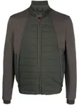 Стеганая куртка Blouson на молнии Kiton, зеленый - фото