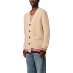 Кардиган Ami Paris с рубчиком AMIPARIS, кремовый - фото 8