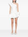 Мини-платье Alessandra Rich из тафты, белый - фото 2