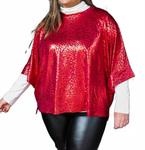 Блуза Speak From The Heart в красном цвете с кошкой Adrienne - фото