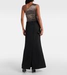 Юбка макси из смесовой шерсти Acne Studios, черный - фото 3