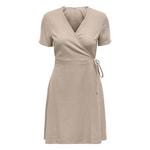 Платье Only Addiction-Caro Short Sleeve Short, бежевый - фото 3