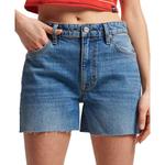 Шорты Superdry Vintage Mid Rise Cut Off, синий - фото