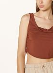 Укороченный топ snmila Somethingnew, коричневый - фото 4