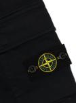 Stone Island Junior шорты карго с нашивкой Compass, черный - фото 3