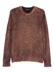 Свитер с круглым вырезом Roberto Collina, коричневый - фото