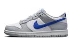 Кроссовки Nike Dunk Low Mini Swoosh, серый/белый/синий - фото