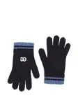 Перчатки в рубчик Dolce & Gabbana Kids, синий - фото