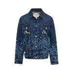 Куртка женская джинсовая синяя по всей земле Evisu - фото