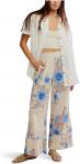 Брюки Free People Days End Printed Linen Pu, Ivory Combo/Floral - фото 5