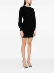 Мини-платье, украшенное кристаллами Alexander Wang, черный - фото 3