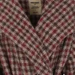 Пальто Checked Frayed UMA WANG, красный - фото 3