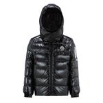 Пуховик черный детский Moncler - фото