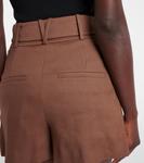 Шорты из льняной смеси с поясом Piper Veronica Beard, Light Chicory - фото 5