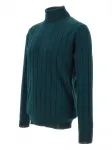 Свитер в рубчик с высоким воротником Kangra, зеленый - фото 3