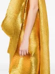 Плиссированное металлическое платье миди Melitta Baumeister, золотистый - фото 5