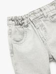 Koton Джинсовые шорты Regular в светло-сером цвете - фото 4