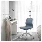 Конференц-стул Ikea Långfjäll, синий / белый - фото 4