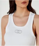 Топ slim fit Liu Jo, белый - фото 4