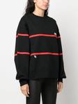 Gcds stripe-detailed sweatshirt, черный - фото 3