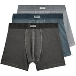 Мужские боксеры ZARA, 3 шт (Серый+Синий+Темно-серый) - фото