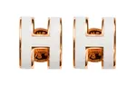 Серьги Pop H Mini Blanc HERMES - фото 6