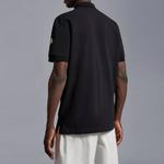 Футболка поло мужская черная Moncler - фото 4
