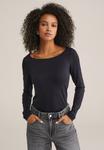 Топ WE Fashion Long sleeved top, Black - фото