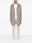 Однобортное пальто с капюшоном Herno, серый - фото 2