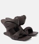 Кожаные мюли Twisted Cantilever 80 Rick Owens, Mahogany - фото