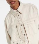 Джинсовая куртка с жемчугом Isabel Marant, экрю - фото 4