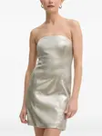 Бюстгальтерное мини-платье Patrizia Pepe, серебристый - фото