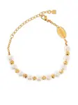 Браслет с декоративным жемчугом DSQUARED2, золотой - фото