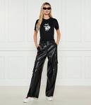 Футболка женская Karl Lagerfeld из органического хлопка с принтом Шупетт, черный - фото 2