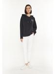 Женская толстовка с капюшоном черного цвета Usha - фото 2