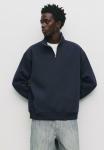 Толстовка PULL&BEAR BASIC QUARTER-ZIP, Dark-Blue Denim - фото