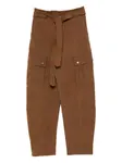 Брюки-карго с поясом THE ANDAMANE, коричневый - фото