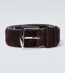 Alsavel пояс из замши Loro Piana, коричневый - фото