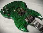 Gibson Ltd Ed SG Custom с рисунком, 2 звукоснимателя, 2025, Green Widow Burst - фото 4