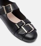 Балетки Ballerina из кожи с пряжкой Simone Rocha, черный - фото 5