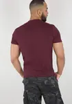 Рубашка с круглым вырезом Alpha Industries "BASIC T SMALL LOGO", цвет Burgundy - фото 2